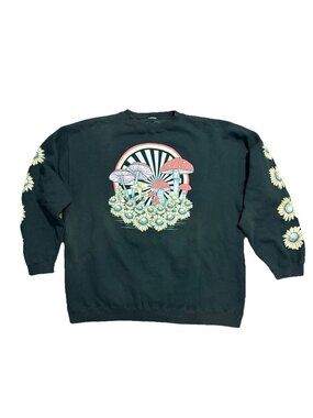 Obsessive Love Mushroom Sweatshirt Mens Medium Trust The Universe Enjoy Nature